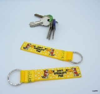 Klíčenka taft 2 cm český s.p.- pásek žlutožlutá HŽB