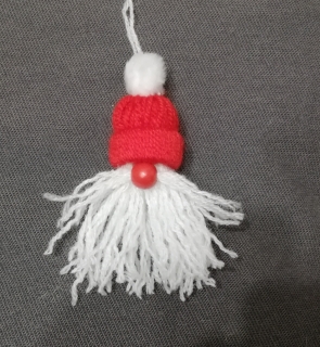Skřítek vousáč s čepicí Santa 