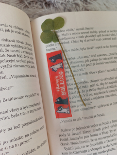 Čtyřlístková záložka do knihy buldoček 2