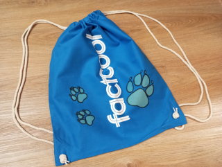 Batoh šňůrkový vak bavlna modrý 