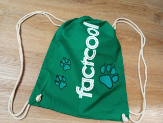 Batoh šňůrkový vak bavlna trav.zelený