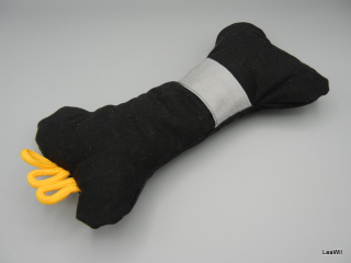 Kost pískací "soft" černá se žlutou