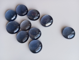 Skleněné kamínky (čočky, nugety) fialové F 