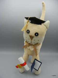 Promoční/maturitní kočka umělecká art se zlatou