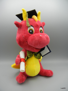 Promoční/maturitní drak jahodovo-žlutý  s oliva 