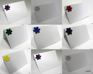 Jmenovka - saténová kytička 1,5cm