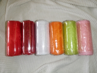 Organza v roli úzká oranžová 12cm